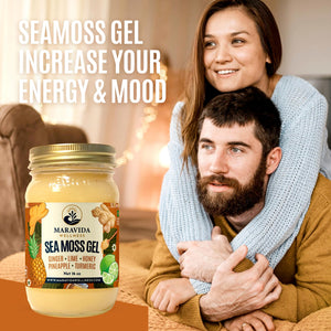Maravida Wellness Sea Moss Gel – Pineapple, Lime, Honey, Ginger & Turmeric – 100% Natural Raw Organic Irish Moss – 16oz Jar – Premium Superfood for Everyday Wellness Maravida WellnessBuy Supplements Australia