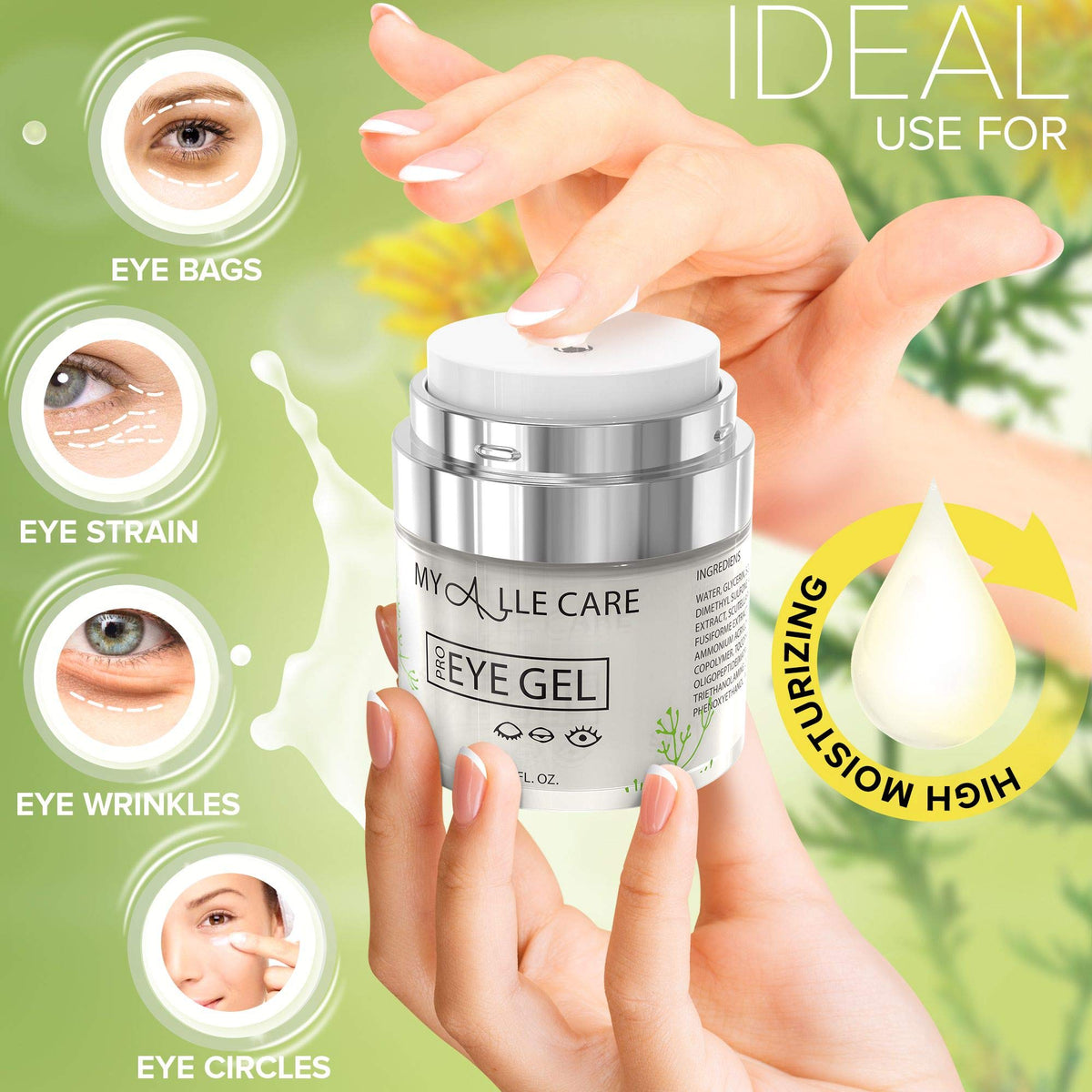 Hyaluronic Acid Hydrating Eye Gel - Dark Circles & Puffiness Relief