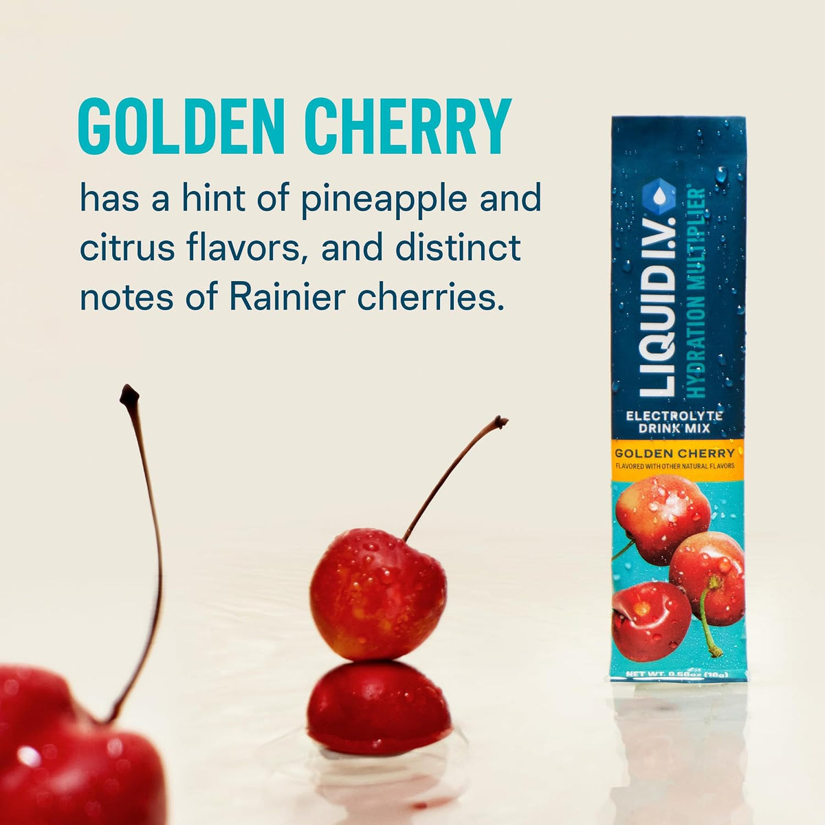 Liquid I.V. Hydration Multiplier - Fruit Lovers - Golden Cherry + Passion Fruit - 2 Pack (16 Servings)