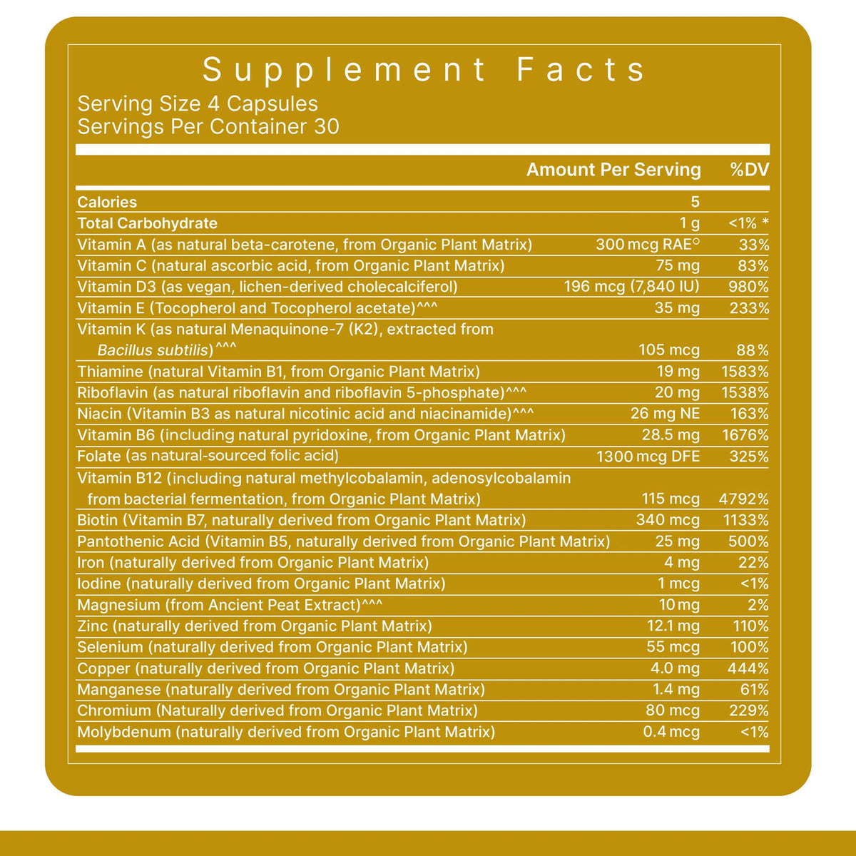 Premier Research Labs Multi-Vitamin - Immune, Brain & Heart Support | with Prebiotics and Postbiotics | Vegan Capsules for Men & Women. Gluten & Soy Free - 120 Plant-Sourced Capsules