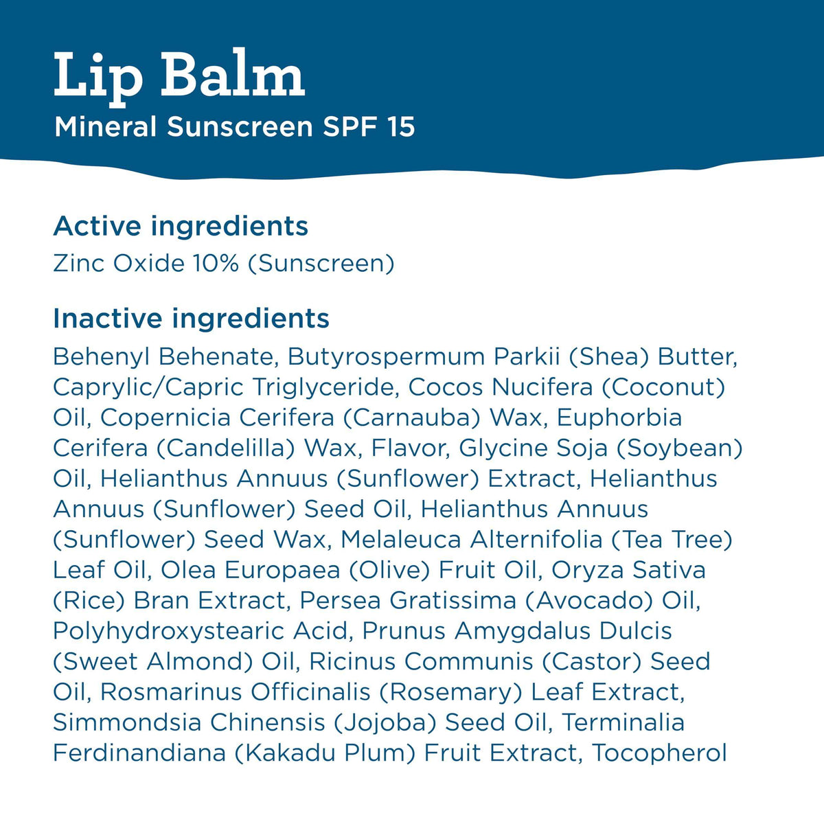 BLUE LIZARD Mineral SPF 15 Lip Balm, 3-Pack: Broad Spectrum Sun Protection, Natural Coconut Flavor, 8 Natural Oils