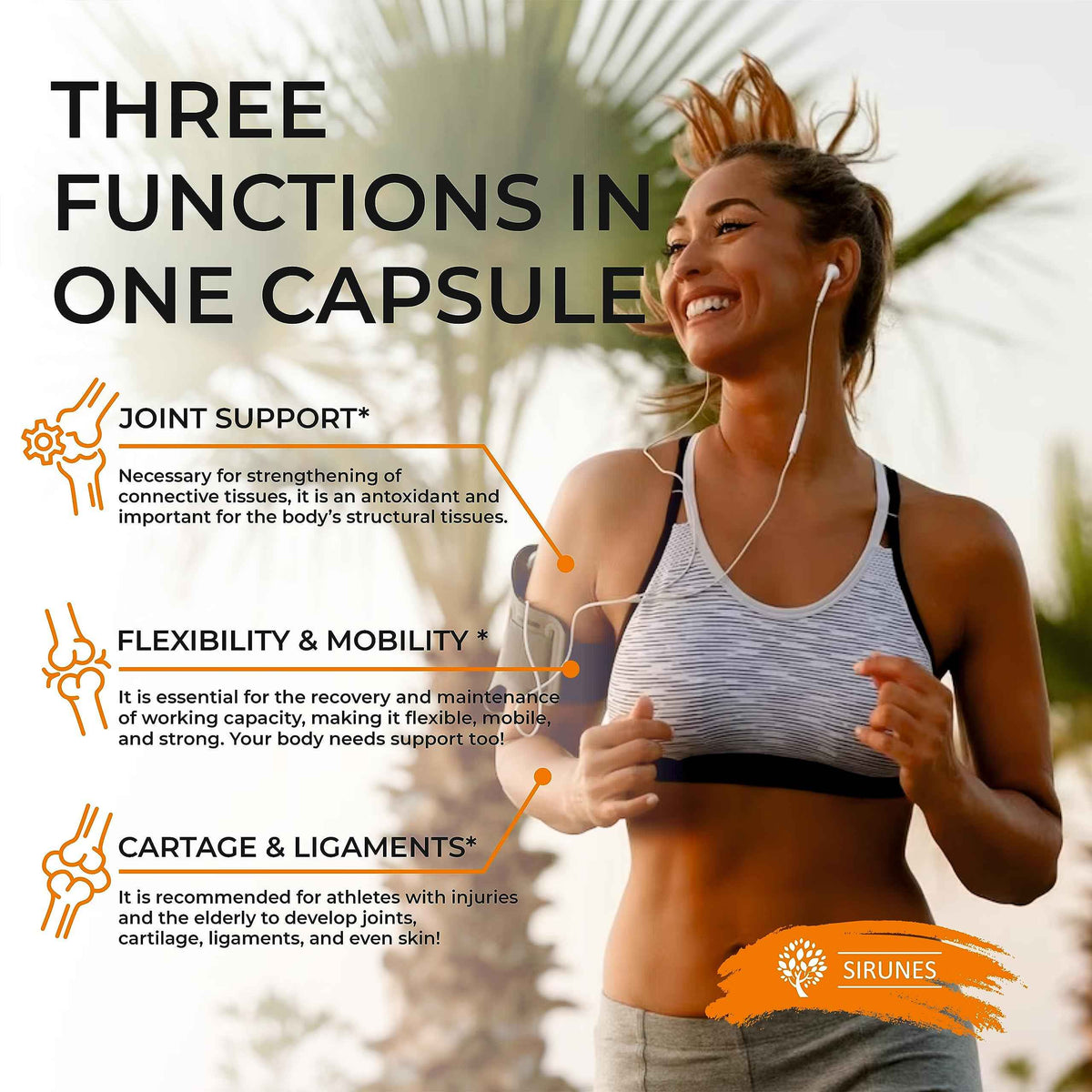 SIRUNES Fish Collagen Peptides Capsules - 100 Capsules - Fish Collagen Peptides - Supports Hair, Skin, Nails, Joints & Bones