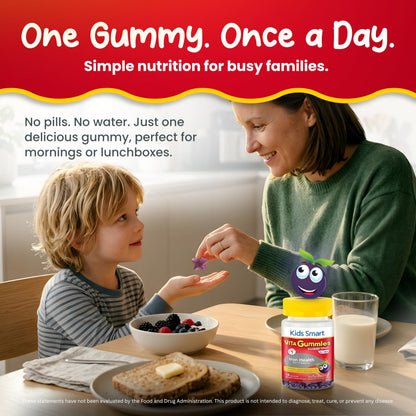 Kids Smart Iron Health Gummies for Kids, Iron Supplement with Vitamin C – Sugar Free Gummy Vitamins, Supports Energy & Immune System – Gluten Free, Vegan, Non-GMO | for Children Ages 3+, 30 Count