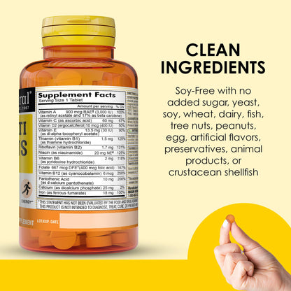 MASON NATURAL Mini Multivitamin with Iron, Gluten Free, 1 Year Supply