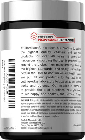 Horbaach Prostate Supplement for Men - 200 Capsules - Advanced Complex with Saw Palmetto, Pygeum, Stinging Nettle - Non-GMO and Gluten Free