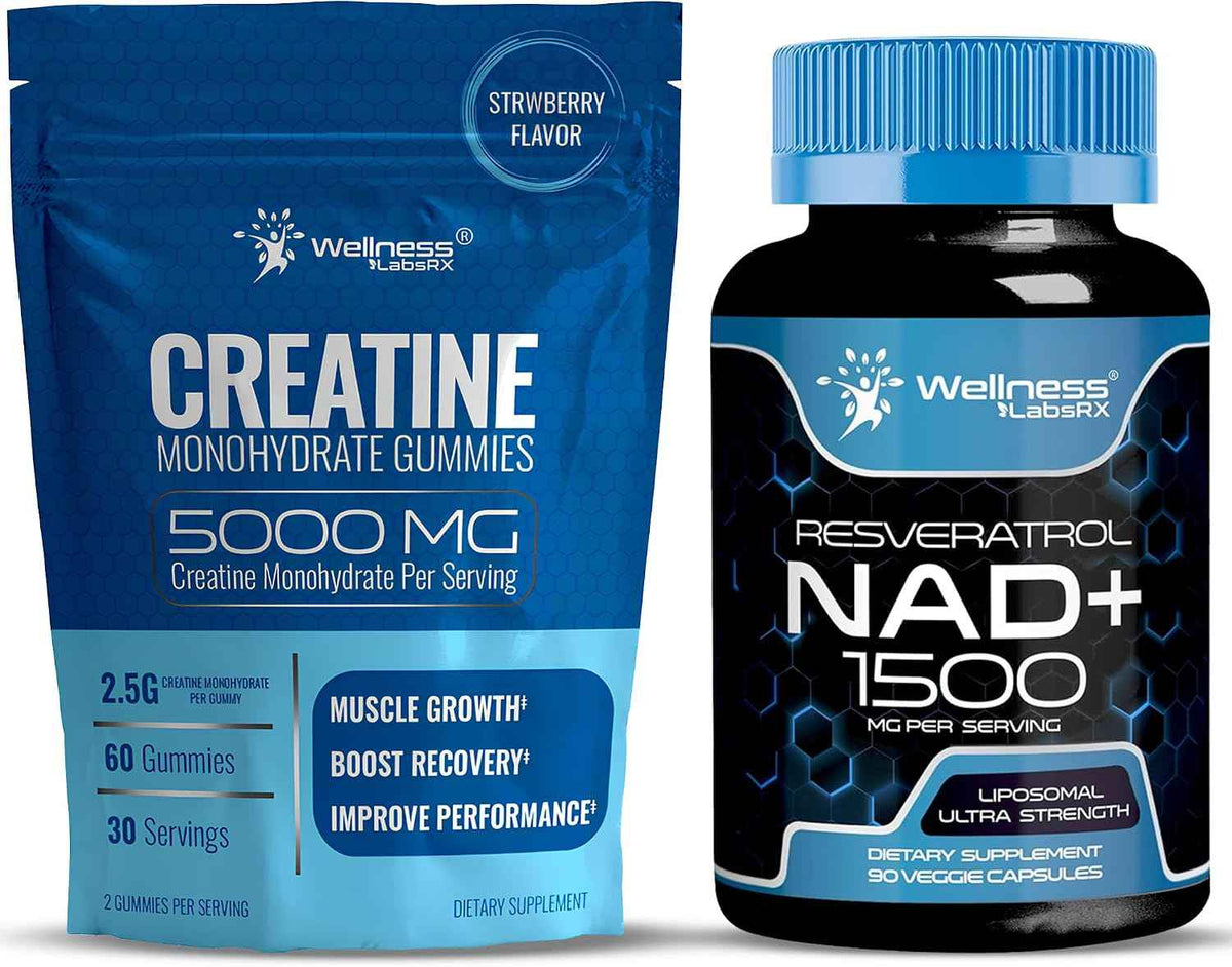 WELLNESS LABSRX NAD Capsules with Creatine Gummies - Bundle