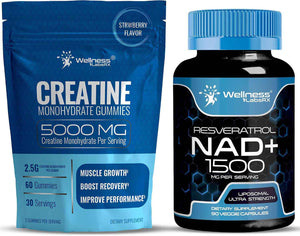 WELLNESS LABSRX NAD Capsules with Creatine Gummies - Bundle