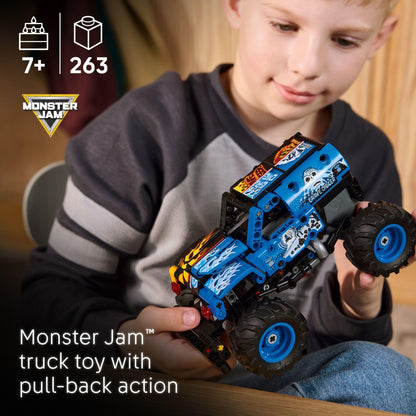 LEGO Technic Monster Jam Grave Digger Fire and Ice Building Toy for Boys & Girls - Monster Truck Toy W/Pull-Back Racing Action for Kids, Ages 7+ - Gift Idea for Birthdays - 42219