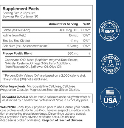 PREGGO Conception Support with CoQ10 - OBGYN-Formulated - 30-Day Supply