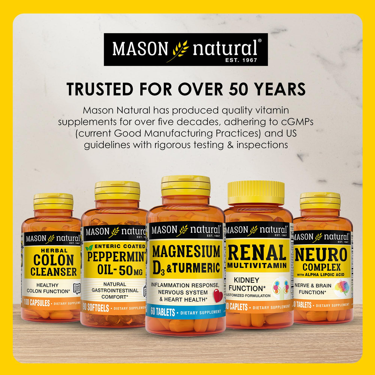 MASON NATURAL Mini Multivitamin with Iron, Gluten Free, 1 Year Supply