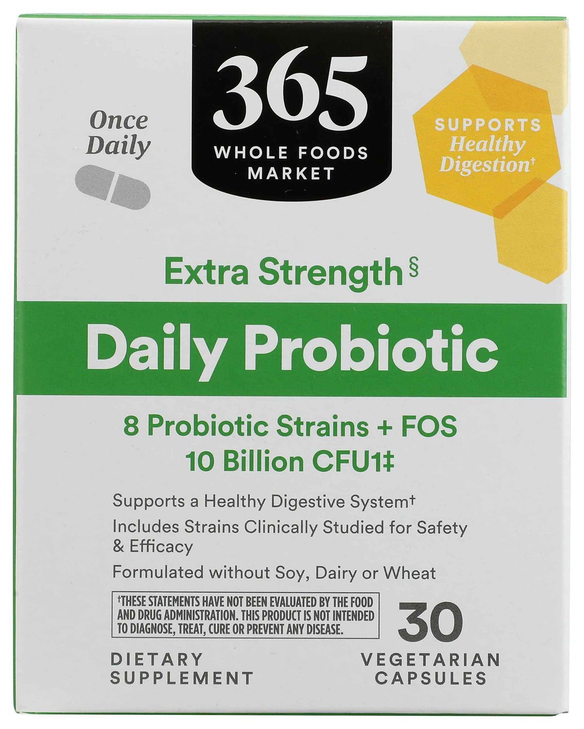 365 by Whole Foods Market, Extra Strength Daily Probiotic 10 billion CFU, 30 ct