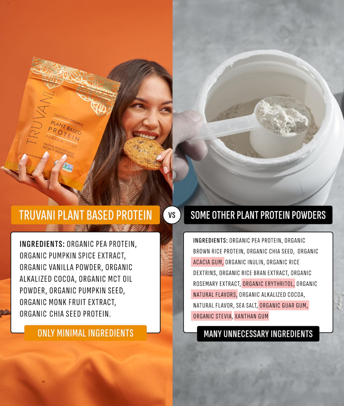 Truvani Organic Plant Based Protein Powder - Strawberry - 10 Servings - Vegan - 20g Pea Protein - Single Serving Travel Packets - Keto - Gluten & Dairy Free - Low Carb