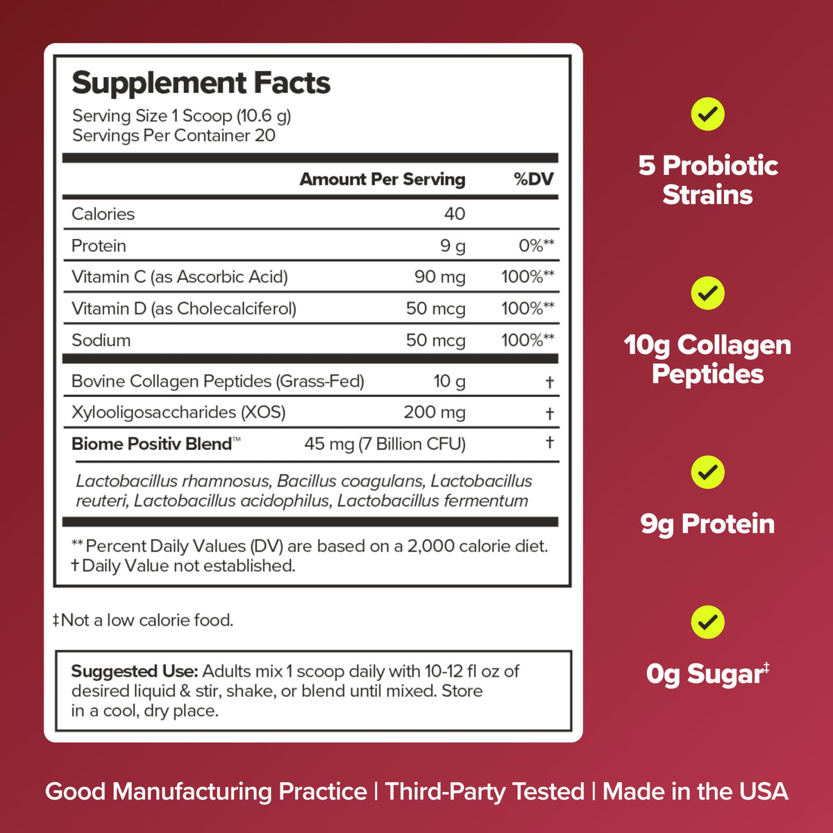 supplement products​URO Women’s Probiotic + Collagen Peptides Powder – Vaginal, Skin & Gut Health In One Daily Scoop – With Hydrolyzed Collagen Peptides, Probiotic Blend, and XOS Prebiotics – 20 servings - JerryCherryUSA