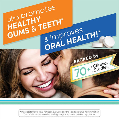 BioGaia Prodentis Fresh Breath Oral Probiotics for Bad Breath & Halitosis - + Zinc to Neutralize Odors - Promotes Healthy Gums & Teeth - 30 Dental Probiotic Lozenges - Dental Hygienist-Recommended