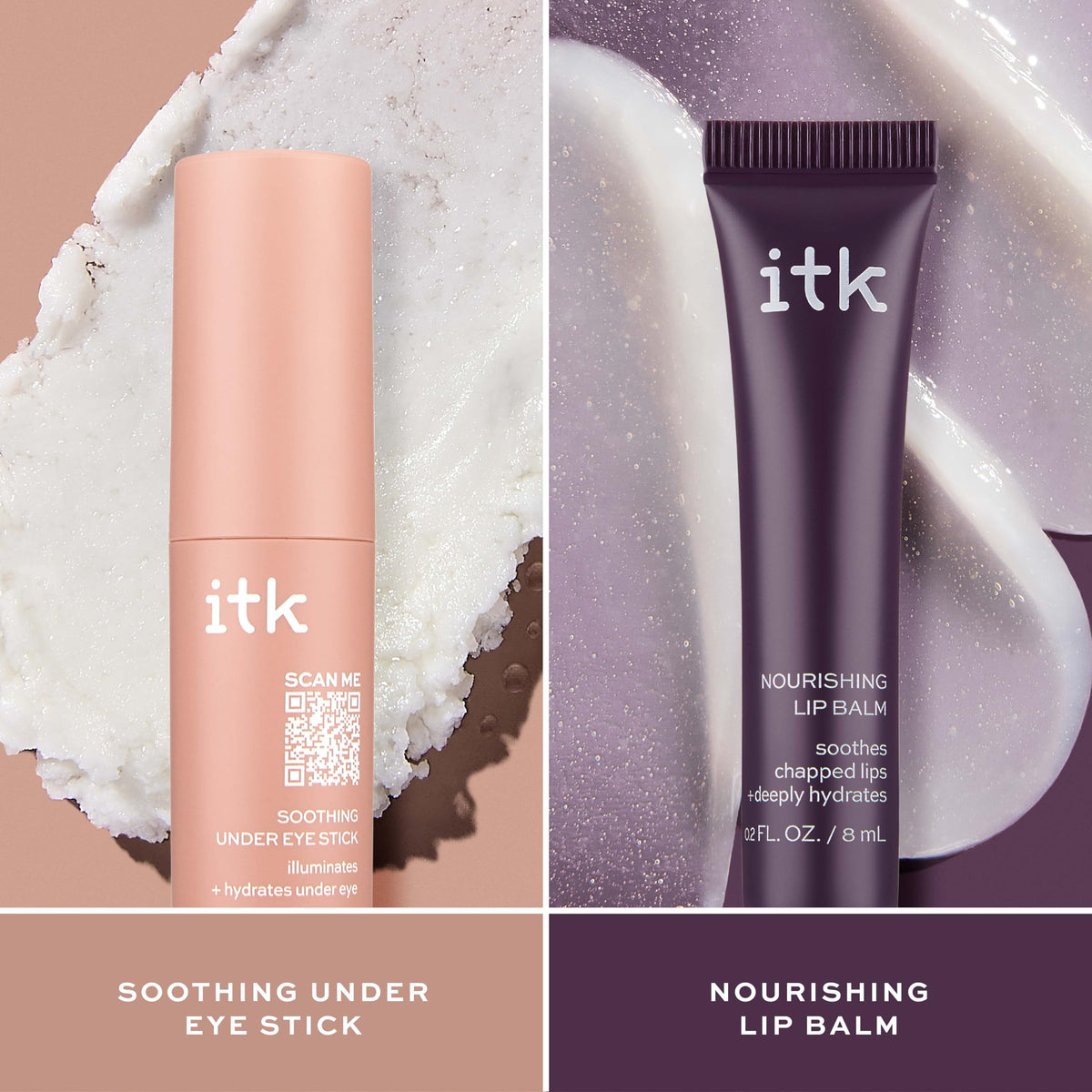 ITK Skincare Gift Set - Aloe Vera Eye Stick & Shea Butter Lip Balm Duo