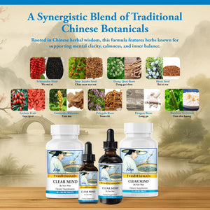 Kan Herbs Company Clear Mind Formula – Traditional Chinese Herbal Blend for Cognitive Clarity and Spirit Support, Nourishes Heart Yin and Blood, Calms Shen, Herbal Supplement, 60 Tablets Kan HerbsBuy Supplements Australia
