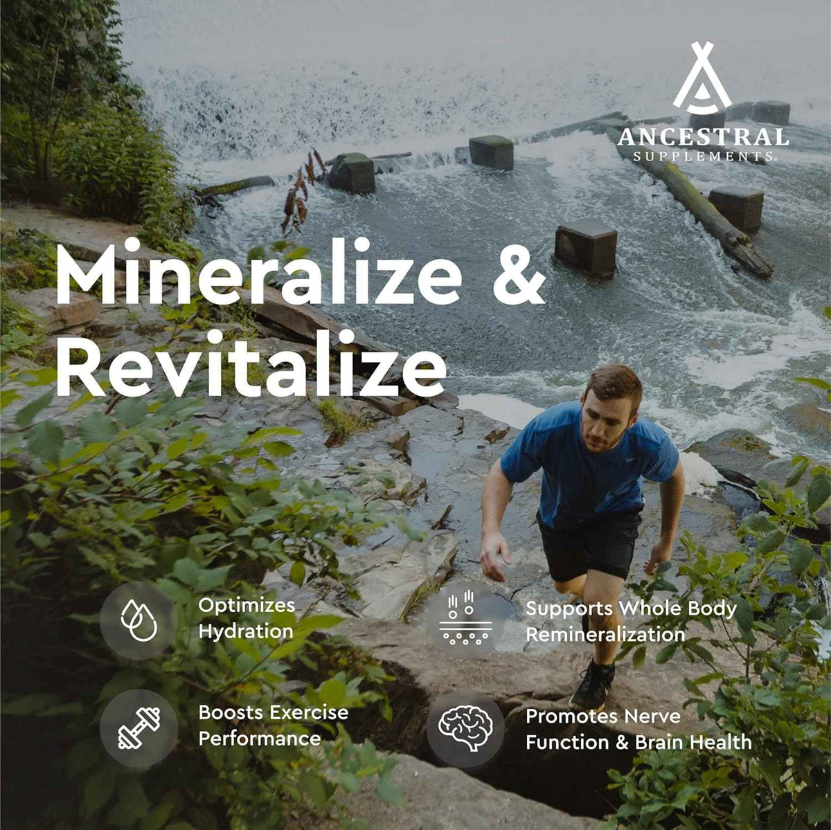 Ancestral Supplements Minerals & Electrolytes Capsules, 180 Ct - A trace mineral supplement with magnesium, potassium & sodium supports hydration, immune health and performance.