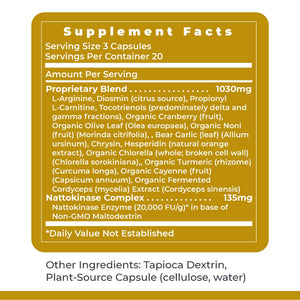 Premier Research Labs CircuZyme - Blood Circulation Supplements Supporting Blood Flow & Vascular Support Featuring Diosmin, Cayenne & Nattokinase, for Men and Women - 60 Vegetarian Capsules Premier Research LabsBuy Supplements Australia