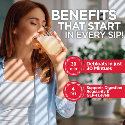 DietWorks GLP-1 Booster – Daily Companion Drink Mix with 6g Prebiotic Fiber, Probiotics, Collagen & Creatine – Supports Gut Health, Hydration, Energy & Wellness – Lemon Lime Flavor, 30 Servings
