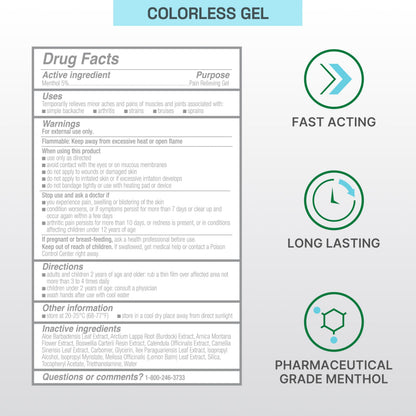 Biofreeze Professional Gel Pain Relief for Knee, Neck, Hip, Joint, Shoulder, & Simple Backache, Arthritis Pain Reliever, Sore Muscle Relief, Colorless Menthol Gel 32 Fl Oz