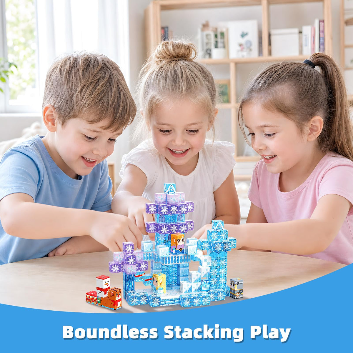 150PCS Magnetic Blocks, STEM Building Cubes Toys Birthday Gifts for Girls