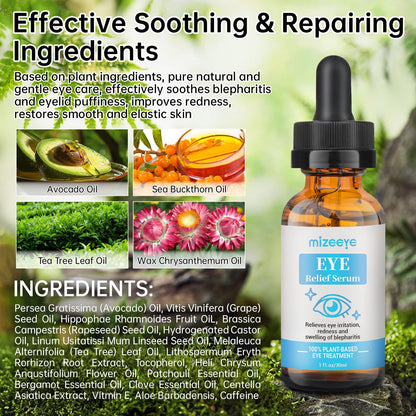 Soothing Eye Serum for Chalazion & Blepharitis Support - Eyelid Treatment with Avocado Oil, Sea Buckthorn & Caffeine (1 fl. oz / 30ml)