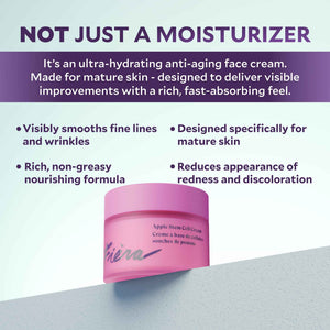 FIÈRA 24-Hour Rejuvenating Face Cream with Apple Stem Cells - Anti-Aging Moisturizer for Mature Skin, Day & Night Hydration, Improves Skin Tone, Texture, and Elasticity - 1.69 FL. OZ. / 50 ML