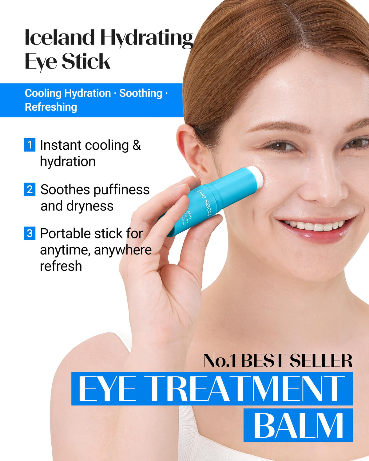 theSAEM Iceland Eye Stick Complete Bundle - Triple Care (3 x 0.38 oz)