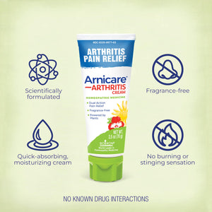 Boiron Arnicare Arthritis Cream for Pain Relief of Knees, Hands, Wrists, Elbows, Joints & Muscles – Quickly Absorbed & Fragrance-Free – 5 oz (2 Pack of 2.5 oz) BoironBuy Supplements Australia