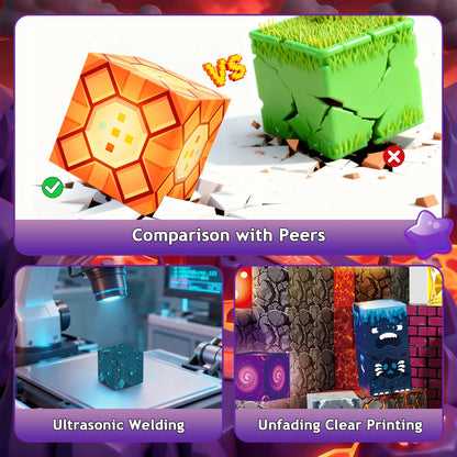 Laoren Magnetic Building Blocks, STEM Toys Educational Magnet Cubes for Kids Ages 4-12 (Inferno Adventure-200pcs)
