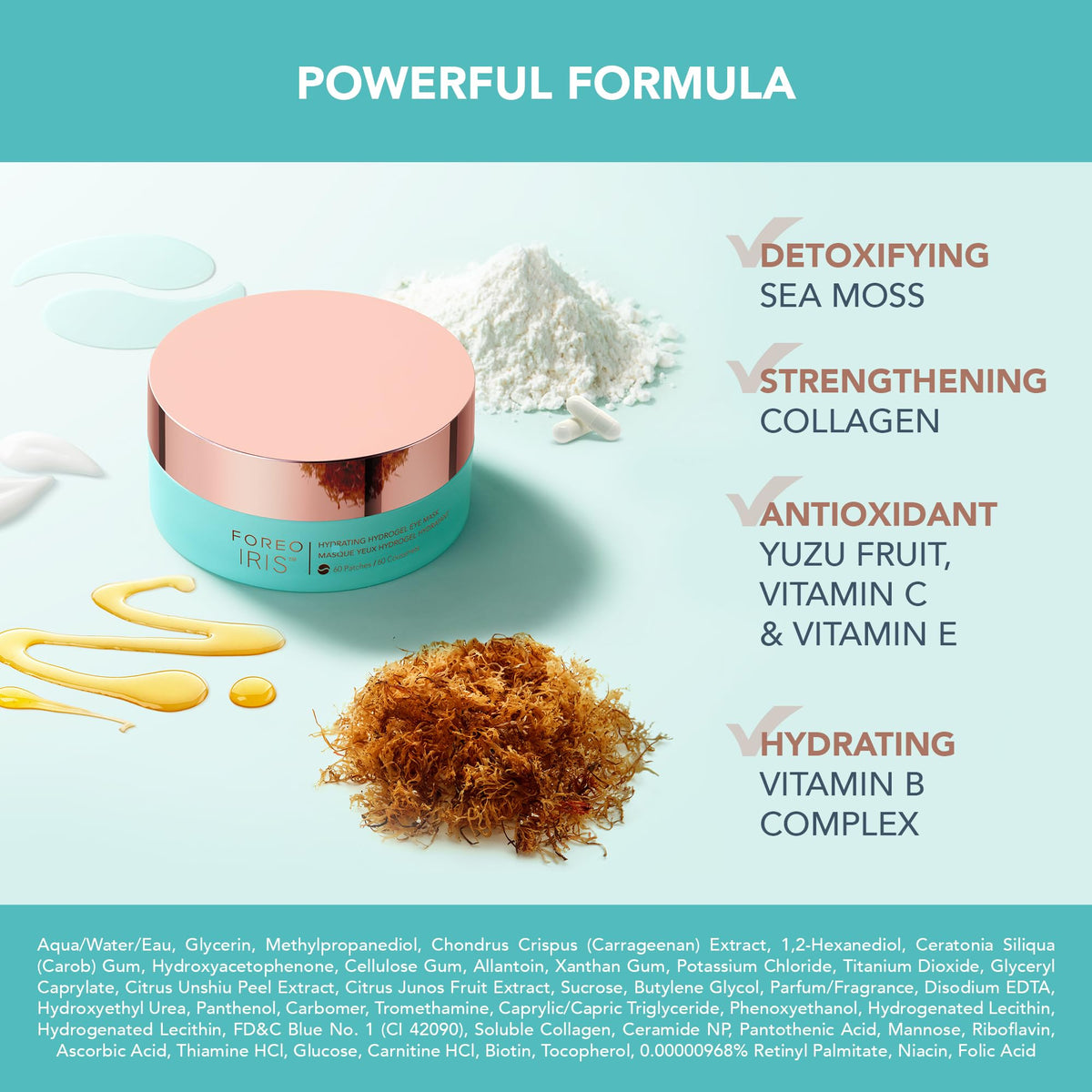 FOREO IRIS Hydrating Hydrogel Eye Masks - 60 Patches (30 Pairs)