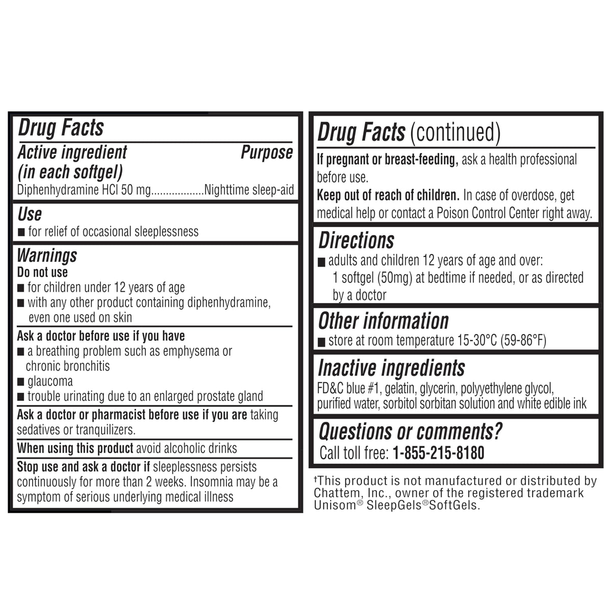 PURAVATION Nighttime Sleep Aid Softgels, Diphenhydramine 50mg, Supports Deeper, Restful Sleeping, Non-Habit-Forming, Maximum Strength, 100 Count