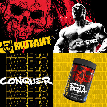 Mutant Hardcore BCAA - Pre, Intra or Post Workout - BCAA Next Level branched-Chain Amino Acids Supplement - Hydration + Recovery - 30 Serving - Blue Raspberry