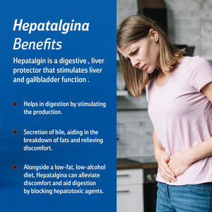 Hepatalgina Liver Support Digestive Protector - Liquid Herbal Supplement with Artichoke Extract for Liver Cleanse Detox & Repair - Liver Detox Cleanse Drops with Mint, Boldo & Carrot - 120 ml Hepatalgina buy supplements Au