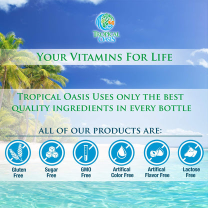 Tropical Oasis Sleep-A-Weigh Plus | Liquid Sleep Multimineral | w/Collagen, L-Carnitine, L-Lysine, Tonalin CLA, Apple Cider Vinegar, 5-HTP, Vitamins, 32 Fl Oz (Pack of 1), 33630