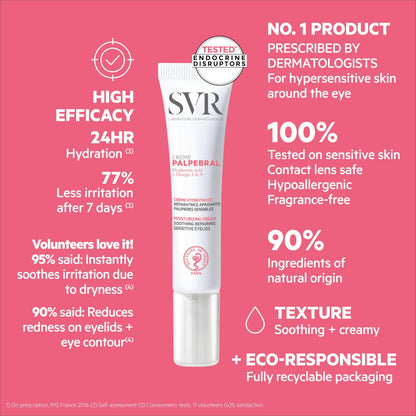 SVR Topialyse Palpebral Eye Cream – Soothing Eye Cream for Dry, Itchy & Sensitive Eyelids 15ml