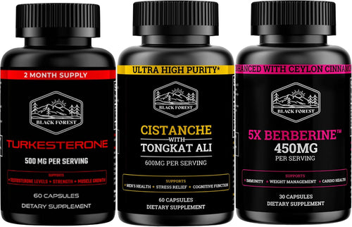 Black Forest Bundle (Full Combo Pack). 1X Turkesterone + 1X Cistanche + 1 Berberine