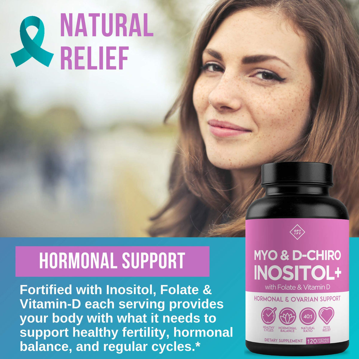 Premium Inositol Supplement - Myo-Inositol and D-Chiro Inositol Plus Folate and Vitamin