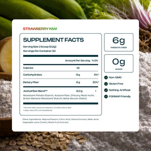 Prebiotic Fiber Supplement for Women & Men - 6g Prebiotic Fiber Powder - Daily Blend for Gut Health, Bloating, Regular Digestion & Energy - Soluble & Insoluble