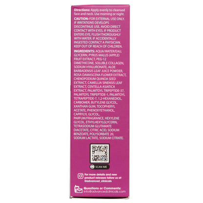 Advanced Clinicals Multi Peptides Serum – Collagen Support & Hydration (52ml x 2)