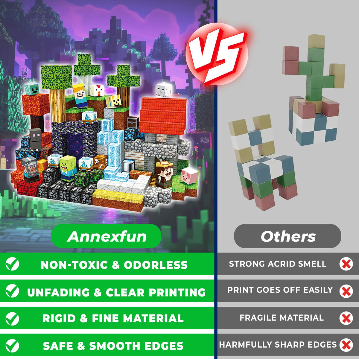 Annexfun Magnetic Blocks - 400PCS Magnetic Building Blocks Toys Forest Portal, Magnetic Tiles Kids Build Cubes 2026 Upgraded STEM Game Toys, Christmas Birthday Gifts for Boys & Girls Ages 3+
