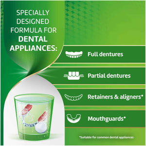 Polident 3 Minute Antibacterial Dental Appliance Cleanser Tablets, Retainer Cleaner Tablets, 90 Count (2 Pack)