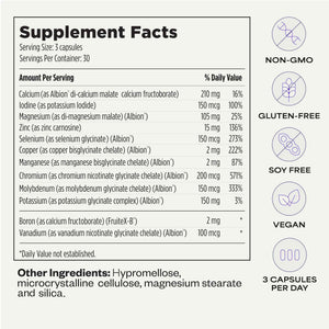 Suppgrade Labs Minerals 101 by Dave Asprey - Daily Essential Mineral Support - Trace Mineral Supplement with Calcium, Magnesium Malate, Chromium, Zinc, Copper, Potassium - 30 Day Supply