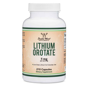 Lithium Orotate 5mg of Elemental Lithium for Cognition and Brain Health, 210 Capsules (Third Party Tested, Vegan Safe, Non-GMO) by Double Wood Supplements