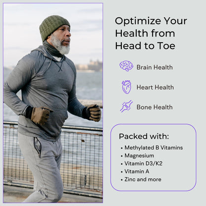 VitaminIQ Whole Food Multivitamin for Men (120 Vegetarian Capsules) – Men’s Daily Multivitamin with Calcium, Magnesium, Selenium, and Essential Vitamins A, B6, C, D3, E, and More