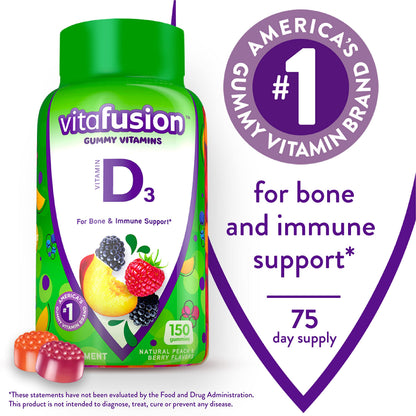 Vitafusion PreNatal Gummy Vitamins & Vitamin D3 Gummy Vitamins for Bone and Immune