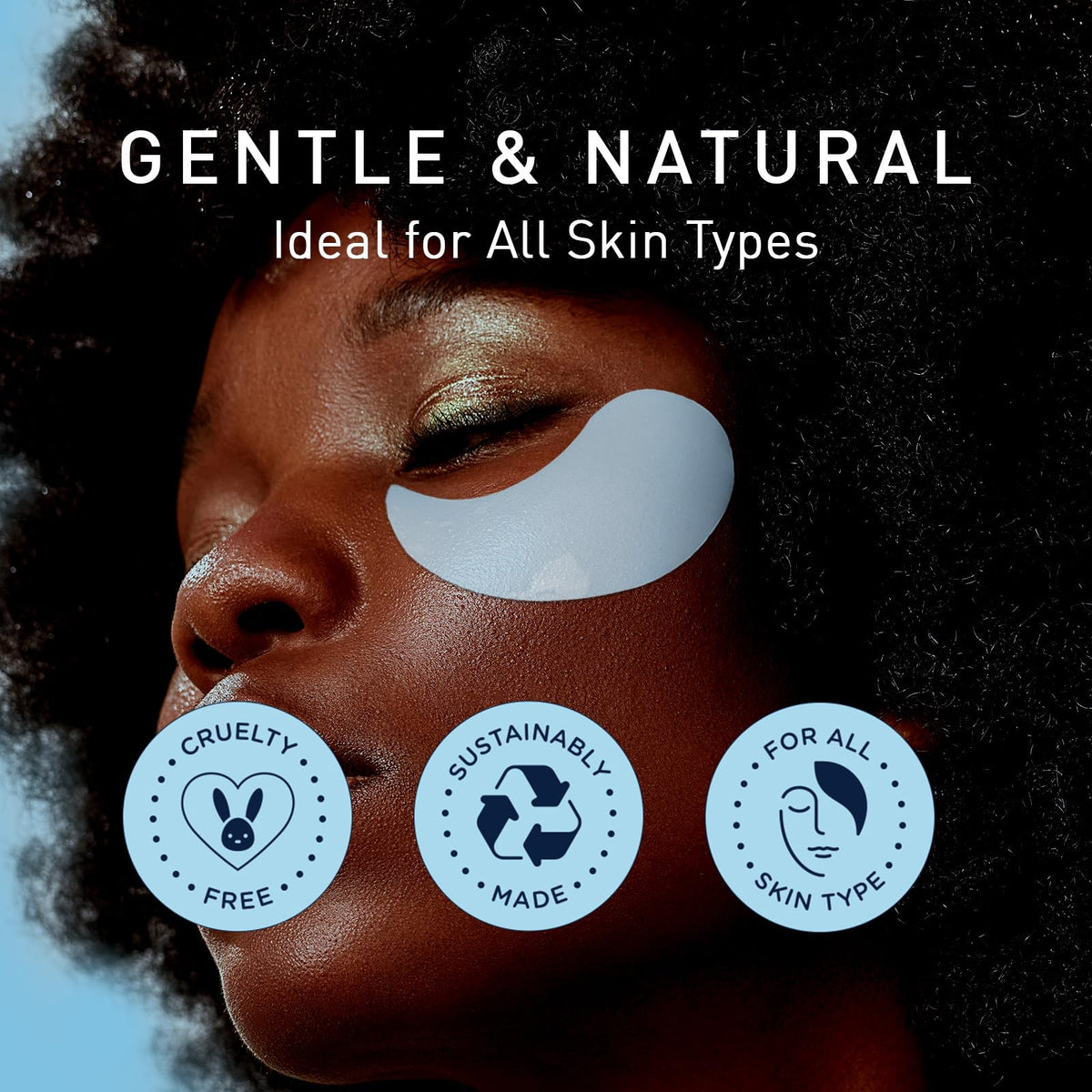Enaskin Naturals Under Eye Patches (2-PACK / 60 Pairs) - Retinol & Collagen Blue Eye Mask Gels for Dark Circles & Puffiness