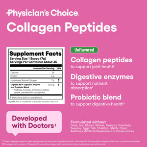 Physician's CHOICE Collagen Peptides - Hydrolyzed Protein Powder for Hair, Skin, Joints - Grass Fed, Non-GMO Physician's CHOICE buy supplements Au
