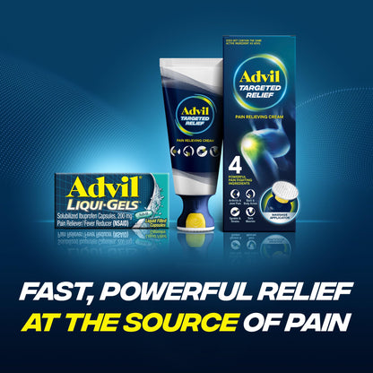 Advil Liqui-Gels Pain Reliever and Fever Reducer, Pain Medicine for Adults with Ibuprofen 200mg for Headache, Backache, Menstrual Pain and Joint Pain Relief - 50x2 Liquid Filled Capsules