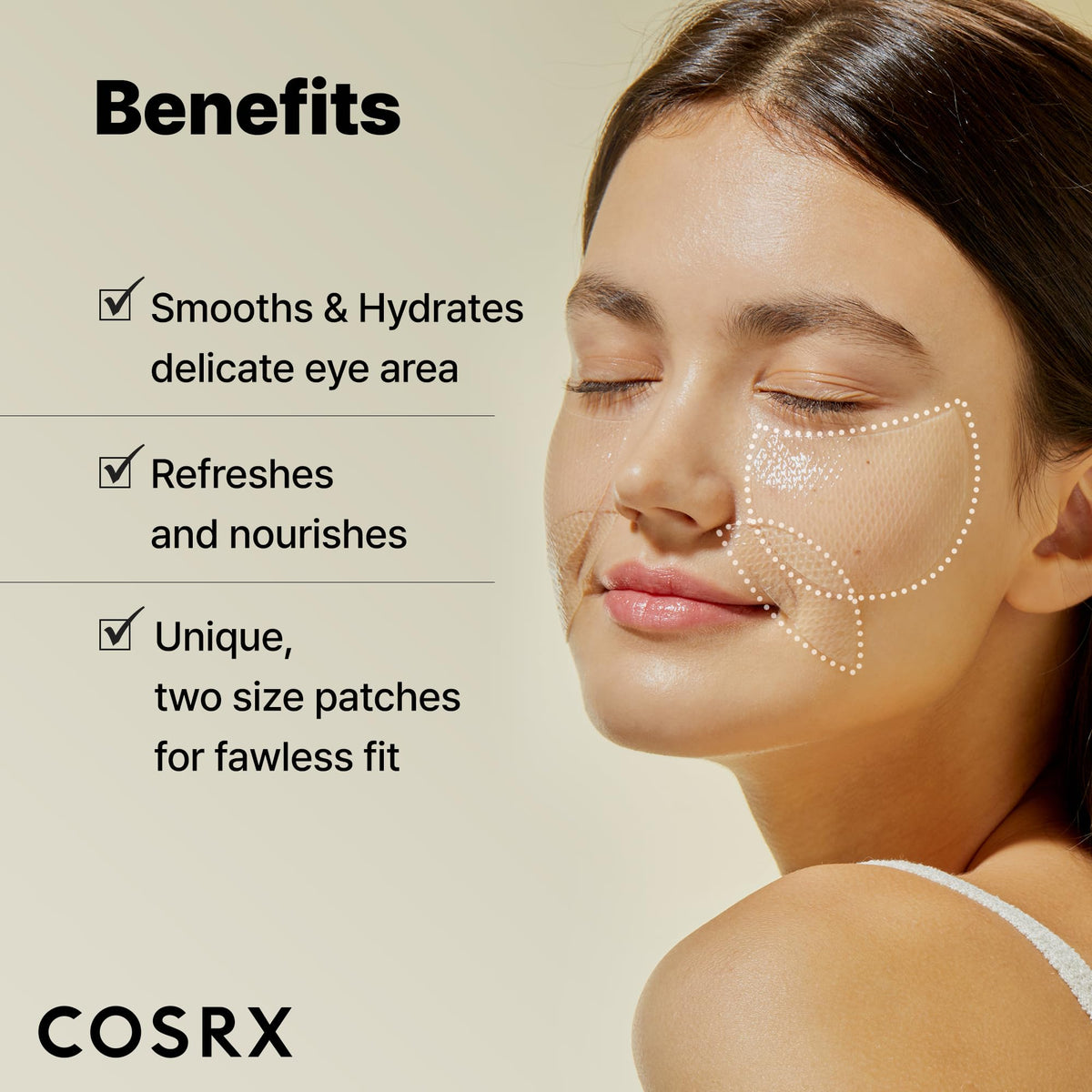 COSRX Advanced Snail Hydrogel Eye Patch - 60 Patches - Hydrating Snail Mucin Gel Serum Mask for Fine Lines & Puffiness